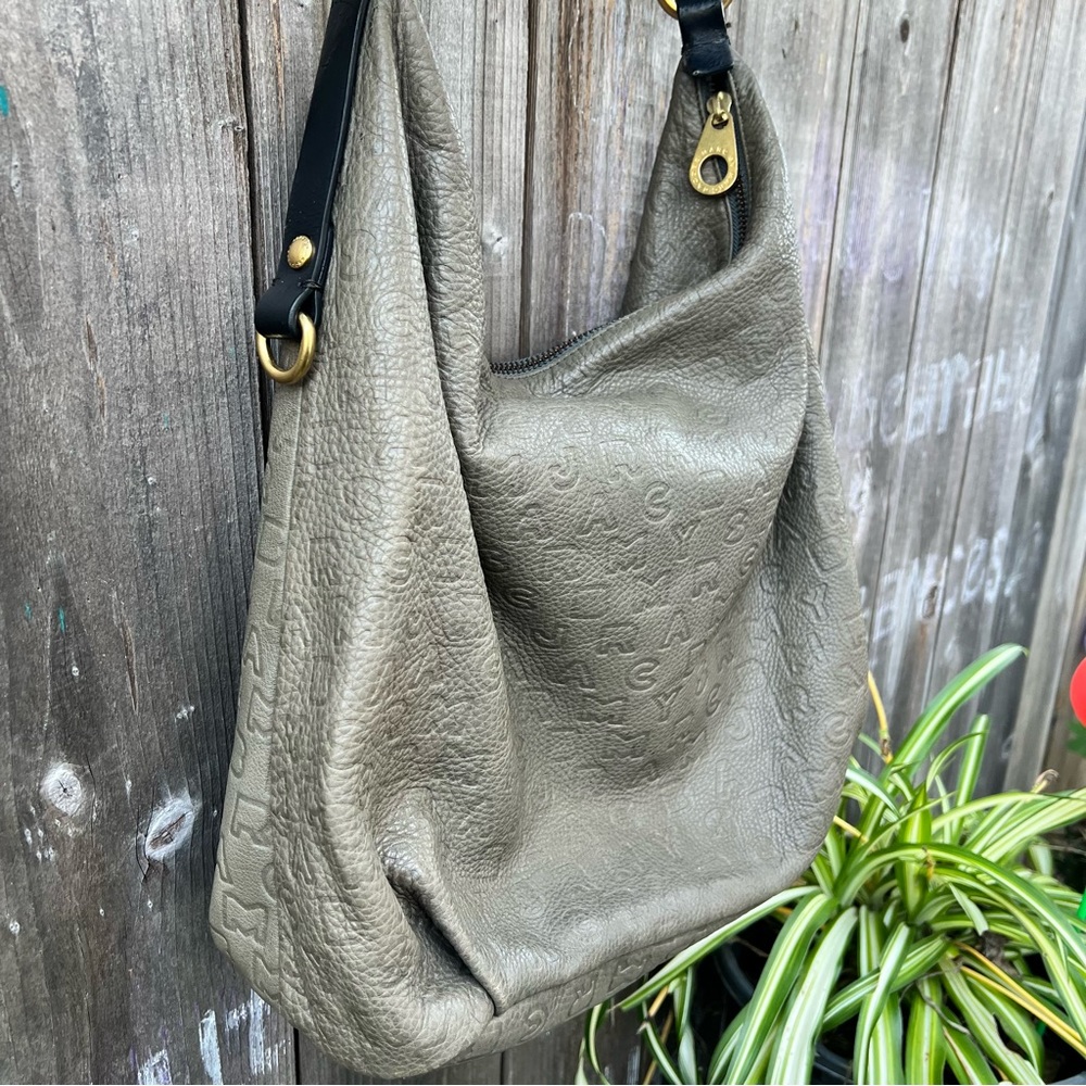 Marc Jacobs Lettering Embossed Leather  Hobo - Picture 5 of 9
